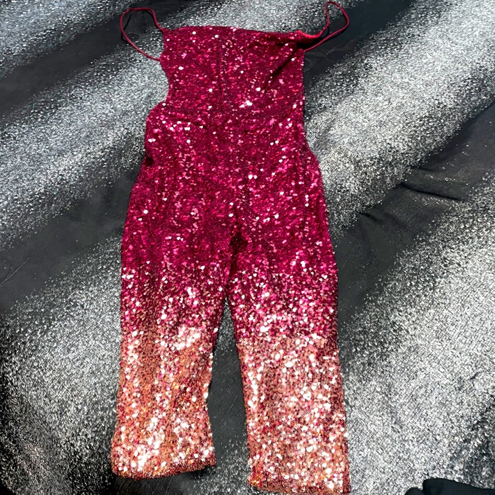Burgundy Fashion nova jumpsuit